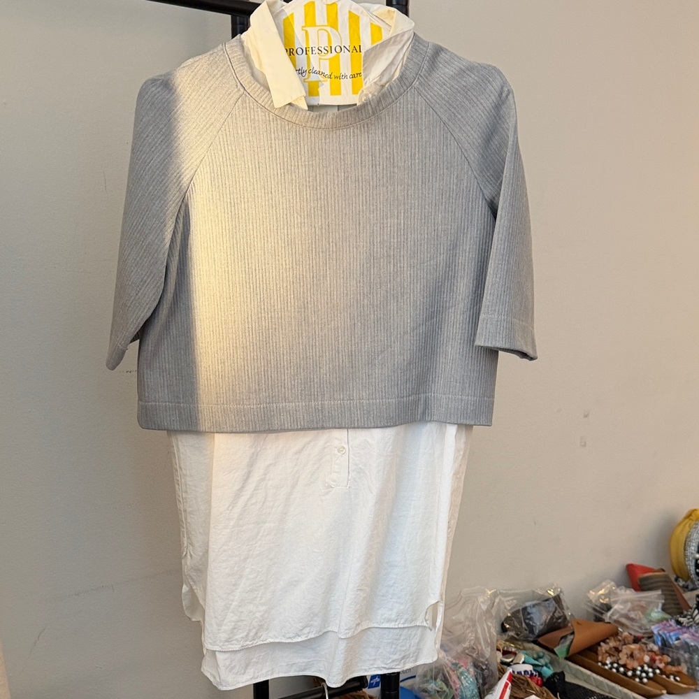 Zara Trafaluc Collection Gray Shirt & Top